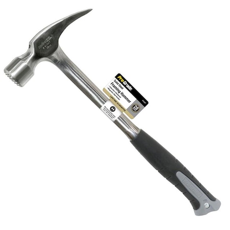 Cromo 28 oz Framing Hammer with Solid Steel Milled Face Gel Grip CR3311181